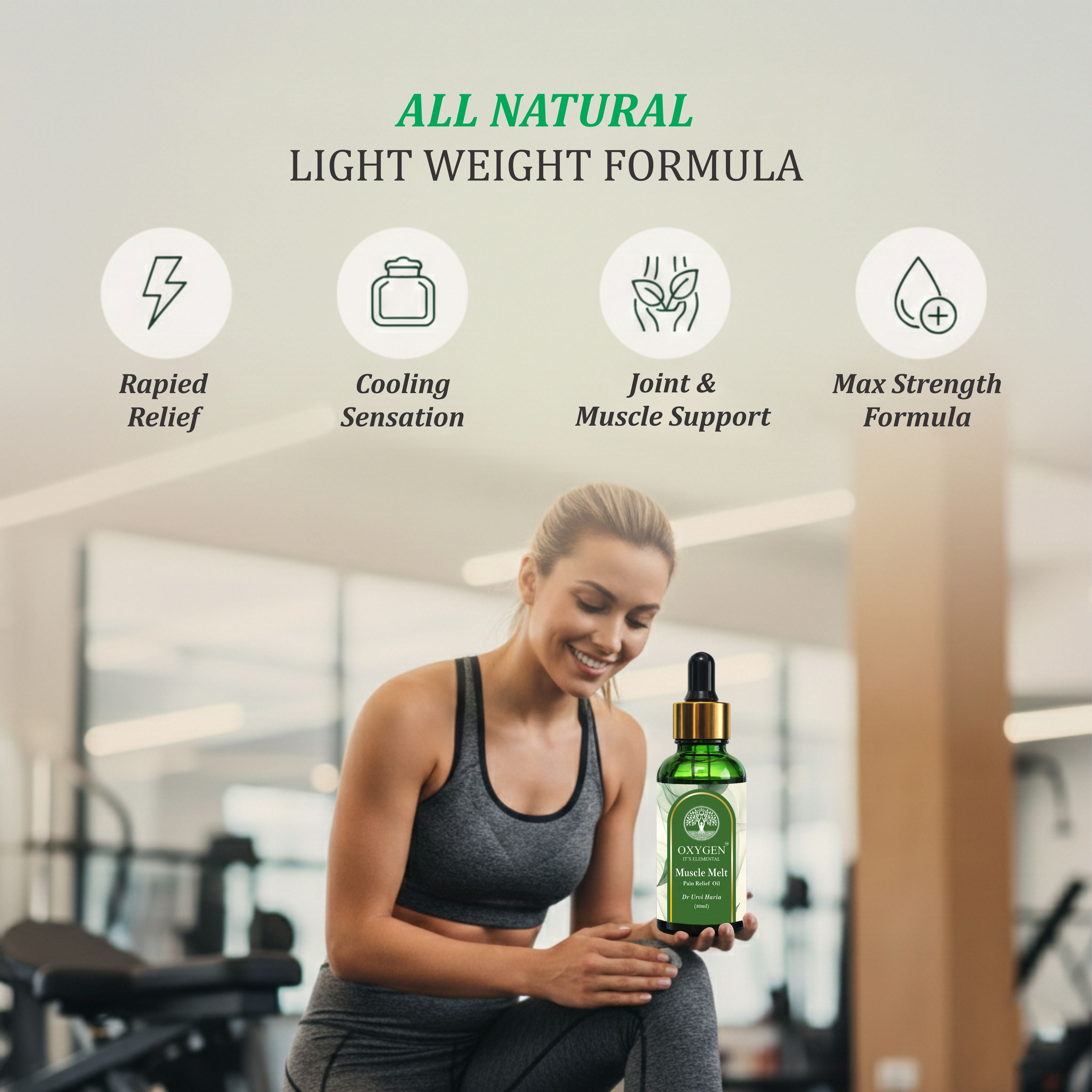 MUSCLE MELT Pain Relief Massage Oil – 30ml