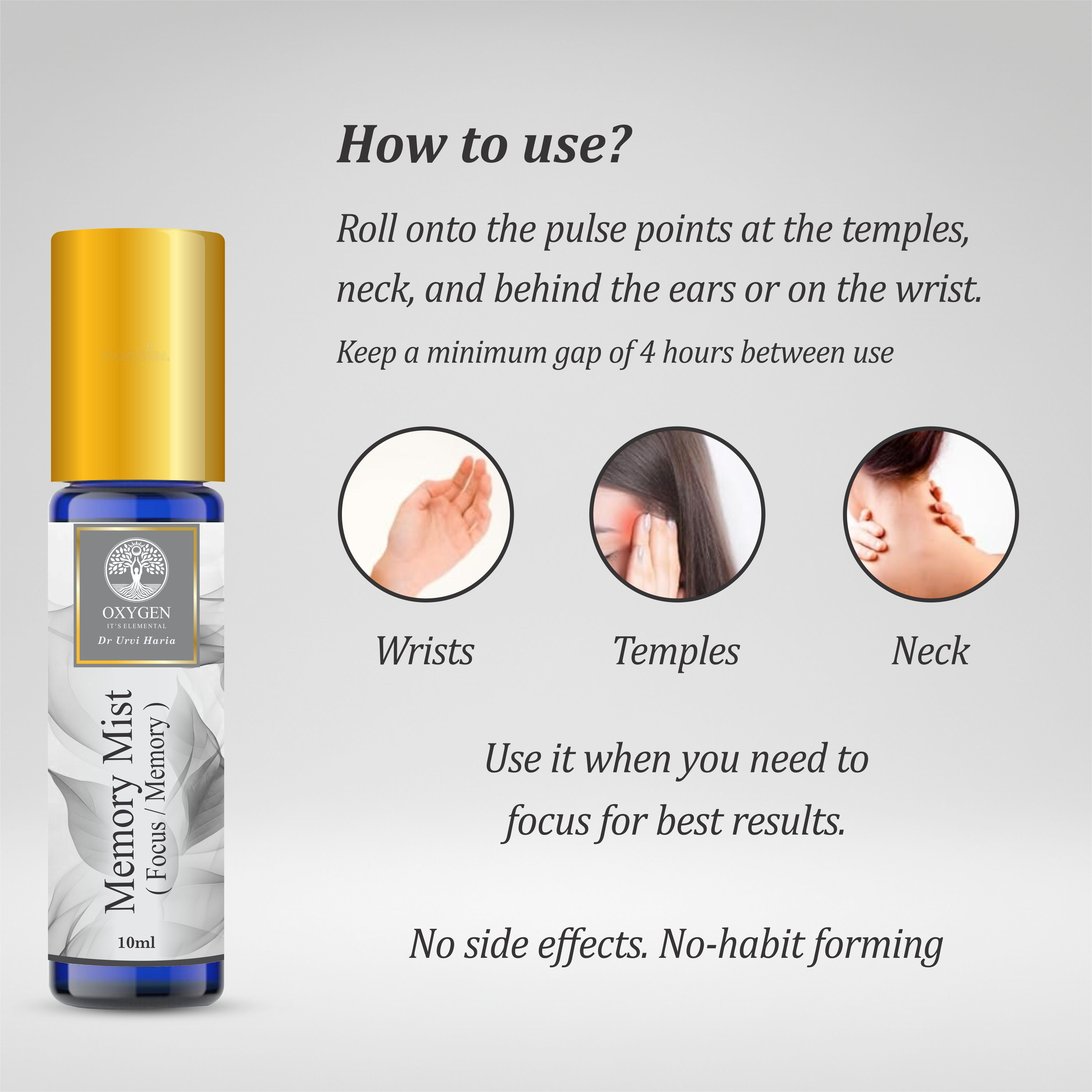 MEMORY MIST Focus & Clarity Essential Oil Roll-On – 10ml