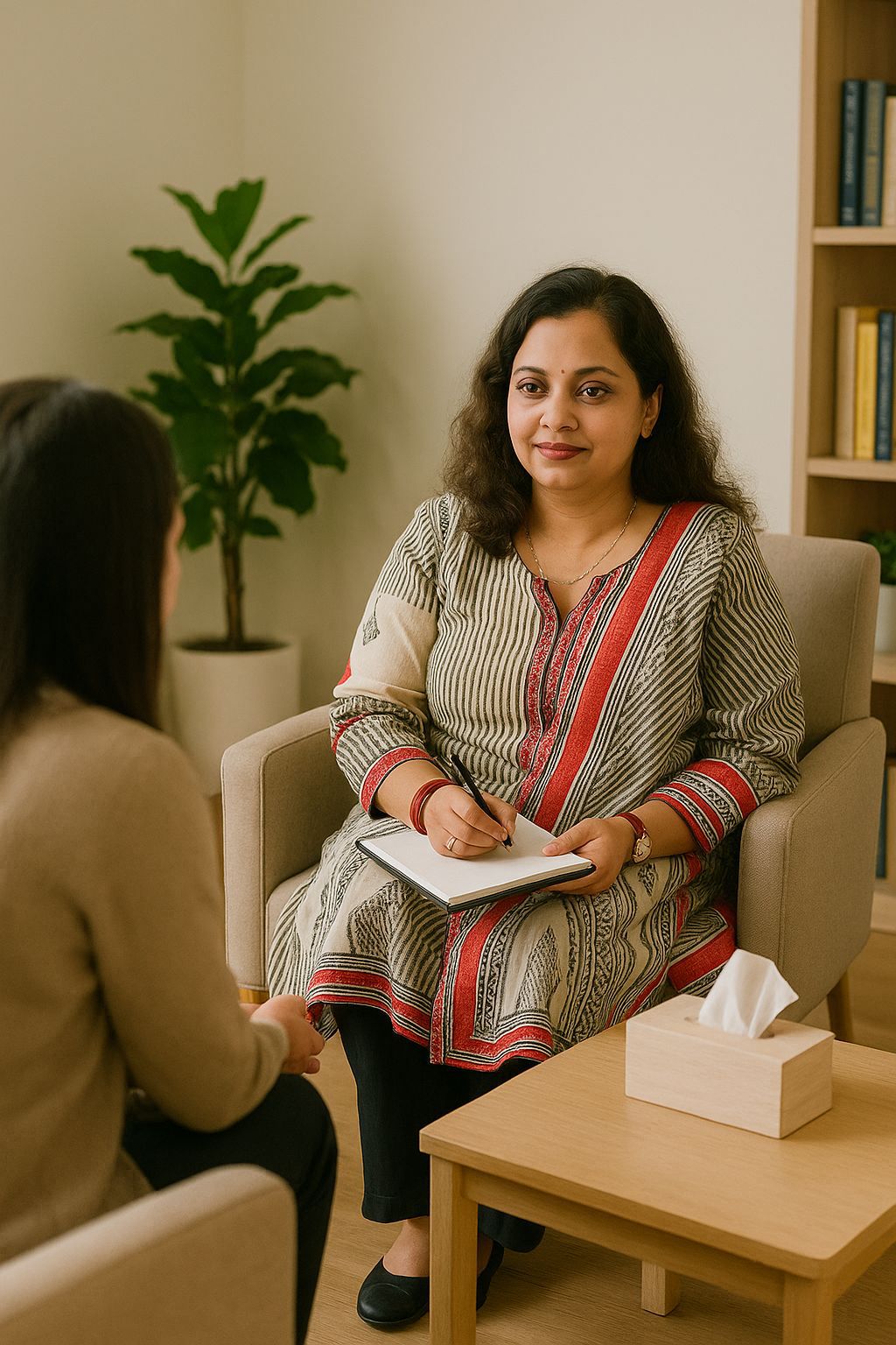 Dr. Urvi Haria consulting patients